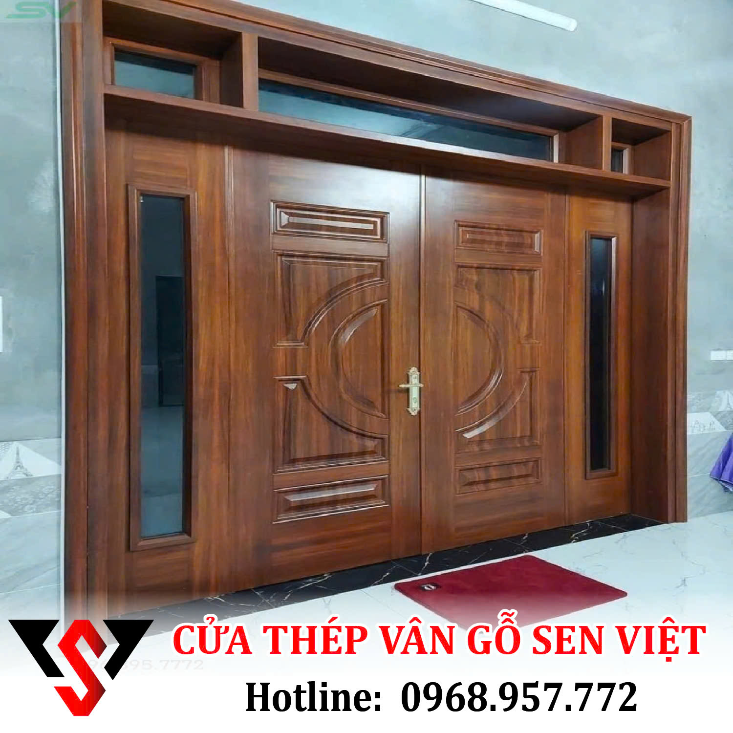 Báo Giá Cửa Thép Vân Gỗ - An Toàn, Sang Trọng Mới Nhất 2024 - Sen Việt Door