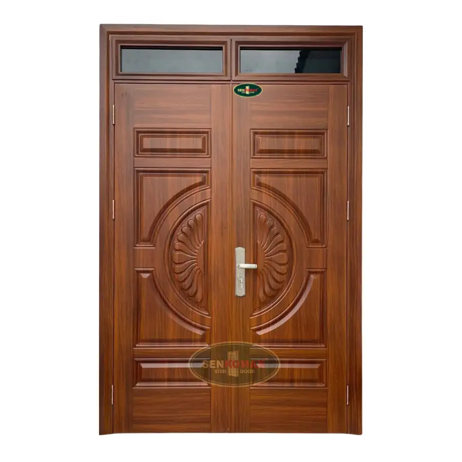 Cửa thép vân gỗ 2 cánh - 31