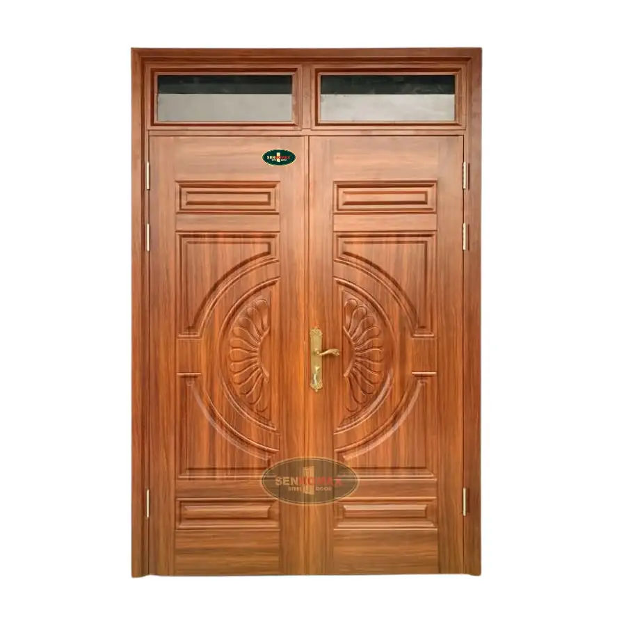 Cửa thép vân gỗ 2 cánh - 33
