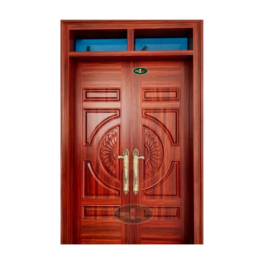 Cửa thép vân gỗ 2 cánh - 34