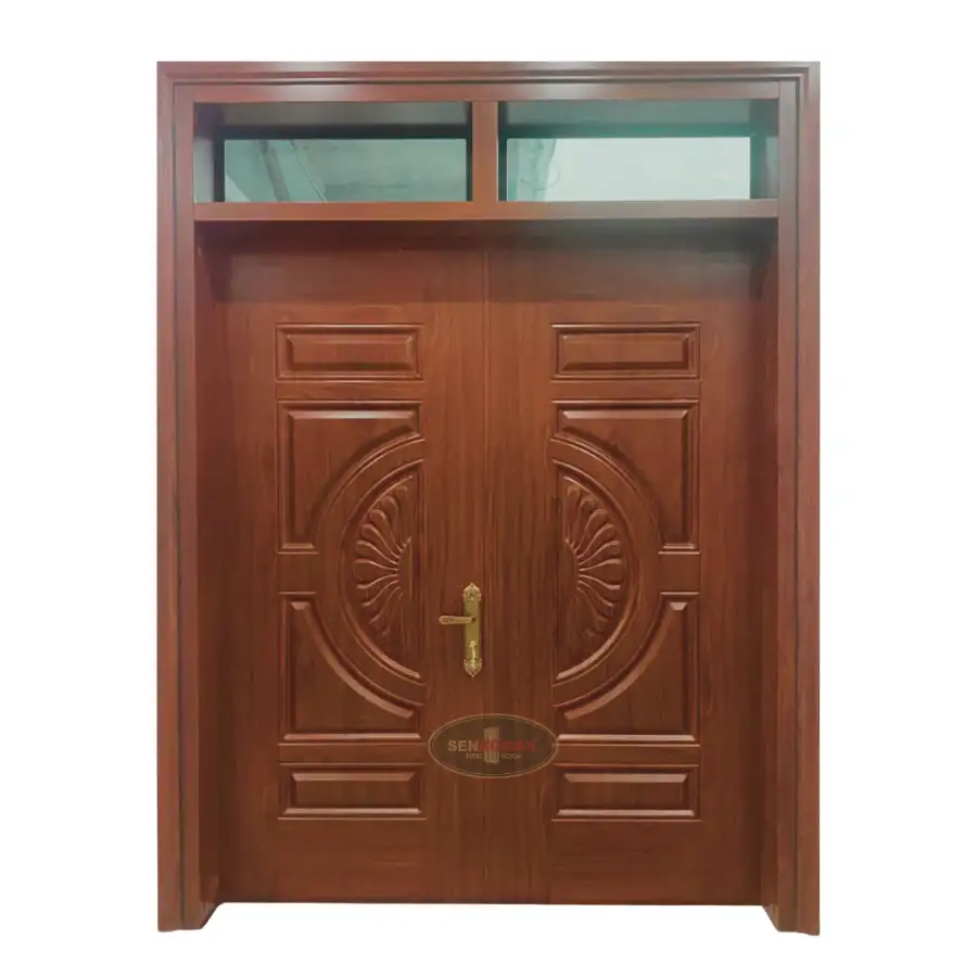 Cửa thép vân gỗ 2 cánh - 35