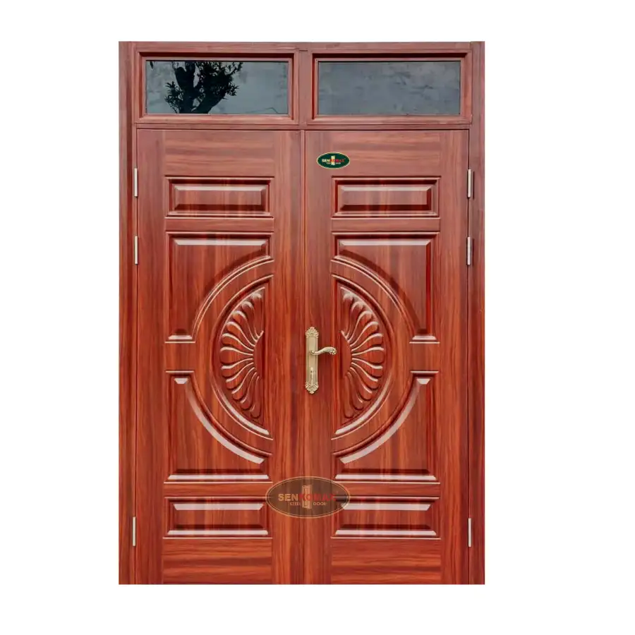 Cửa thép vân gỗ 2 cánh - 37