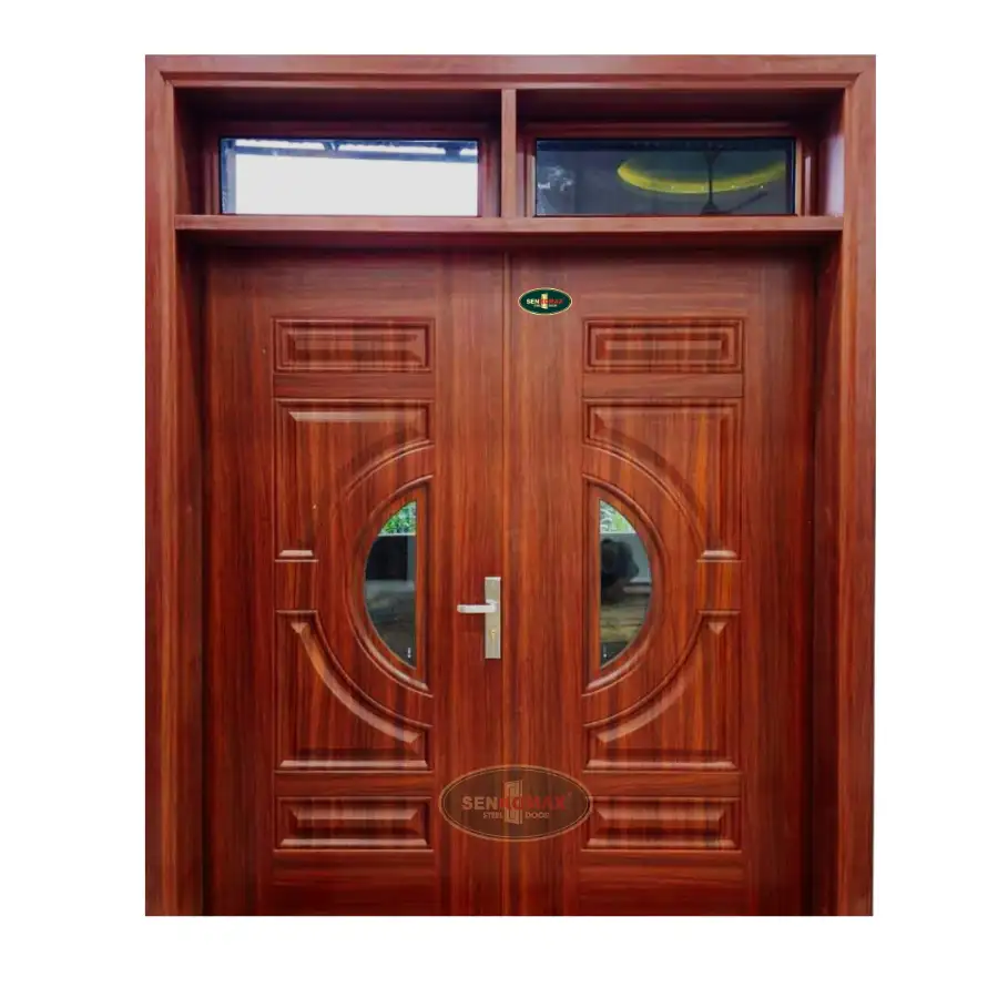 Cửa thép vân gỗ 2 cánh - 38