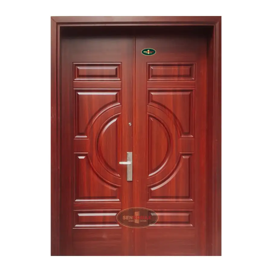 Cửa thép vân gỗ 2 cánh - 40
