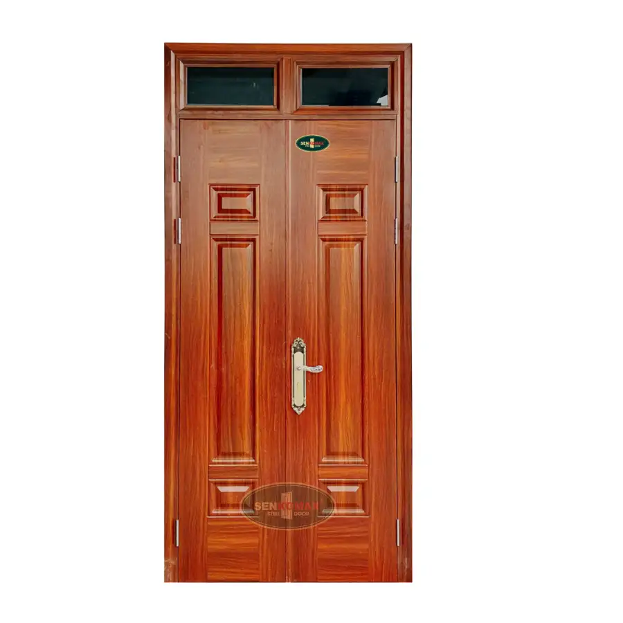 Cửa thép vân gỗ 2 cánh - 42