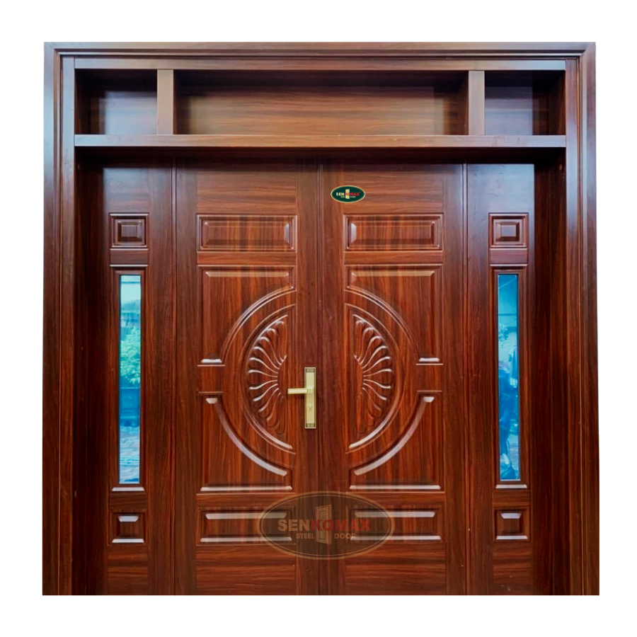 Cửa Thép Vân Gỗ 4 Cánh - 12