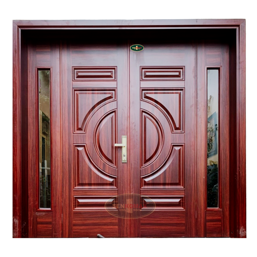 Cửa Thép Vân Gỗ 4 Cánh - 11