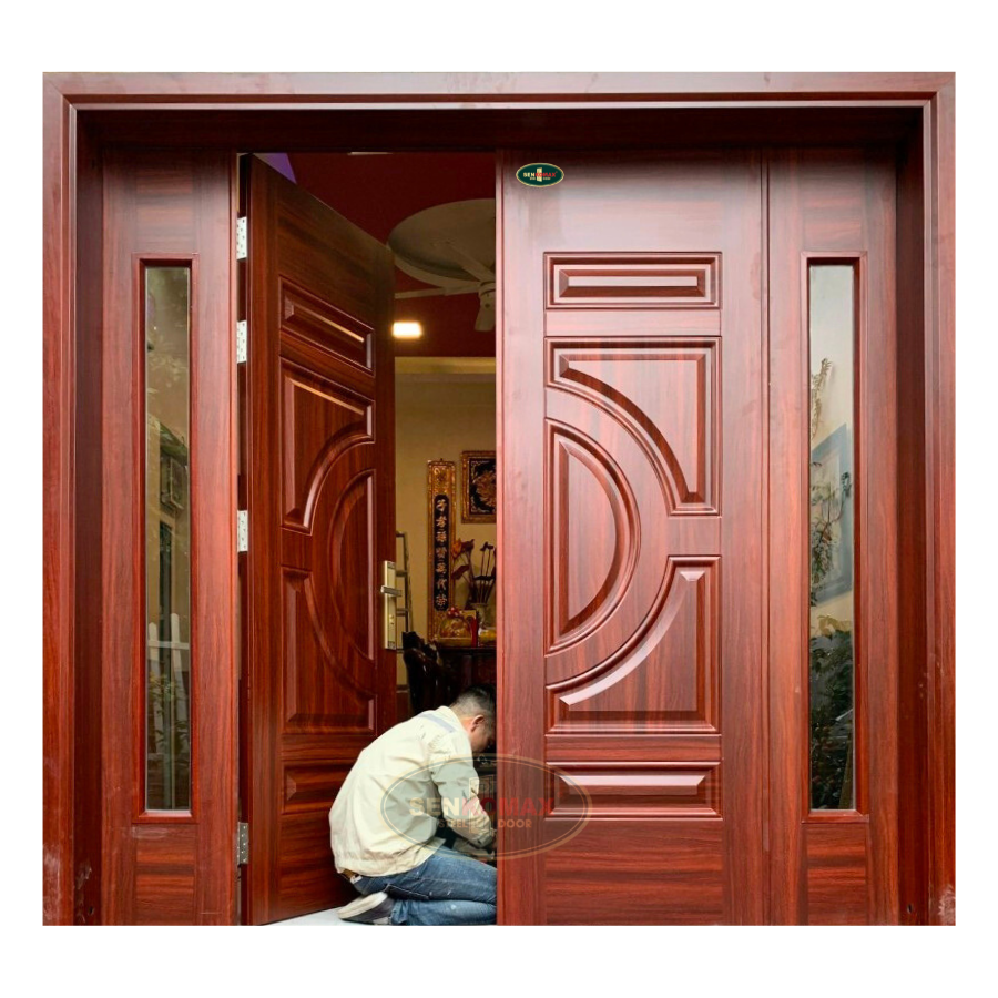 Cửa Thép Vân Gỗ 4 Cánh - 10
