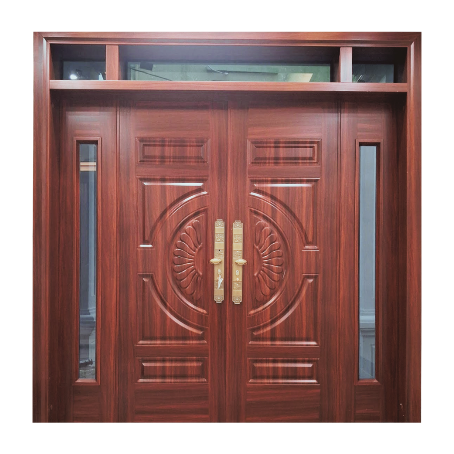 Cửa Thép Vân Gỗ 4 Cánh – 13