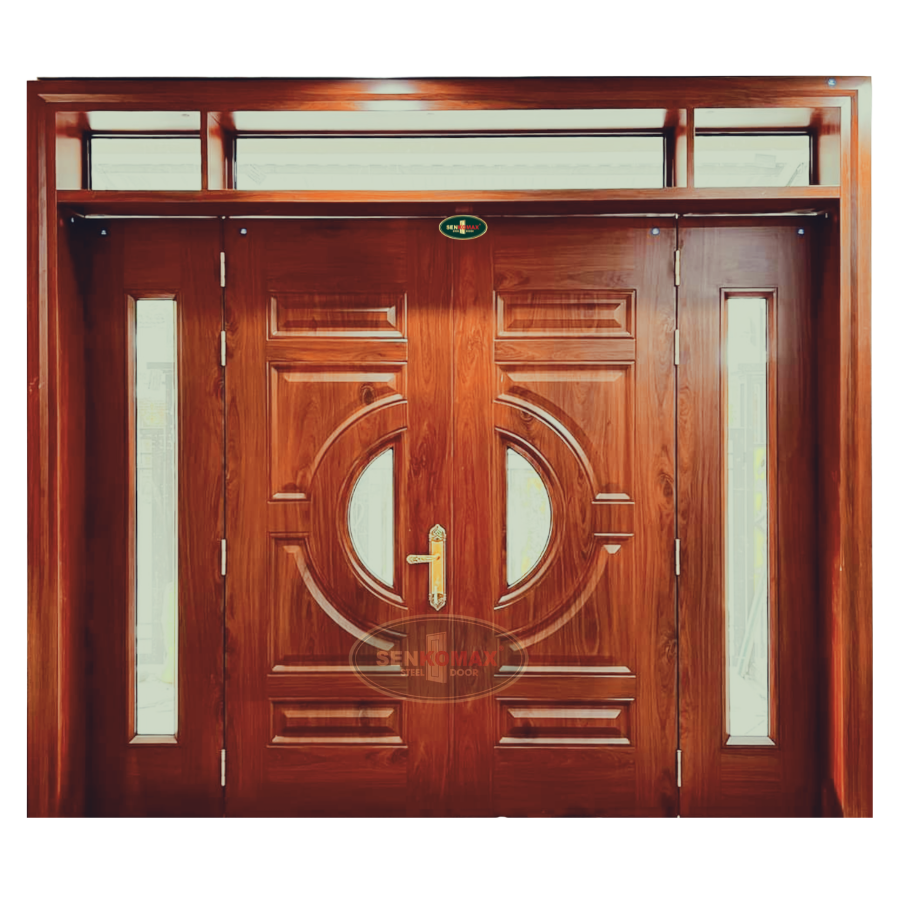 Cửa Thép Vân Gỗ 4 Cánh - 8