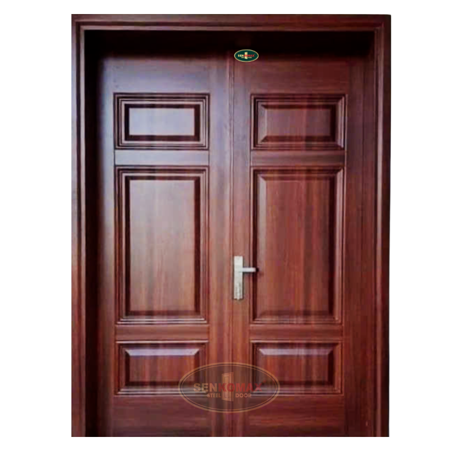 Cửa thép vân gỗ 2 cánh - 52