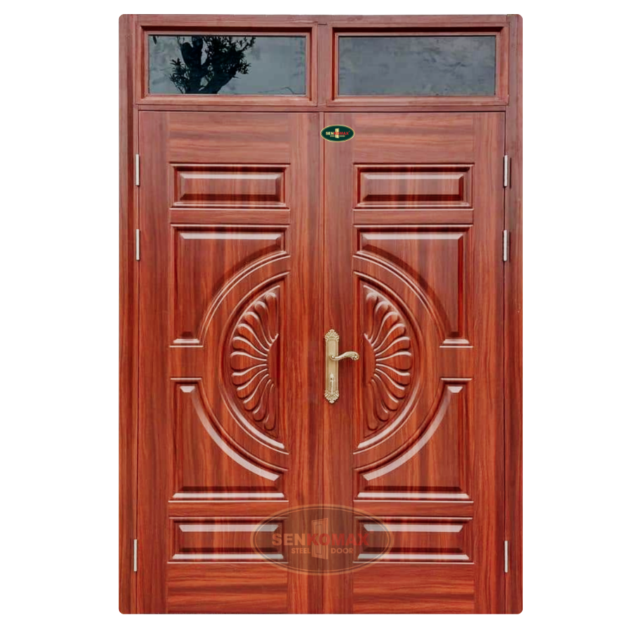 Cửa thép vân gỗ 2 cánh - 50