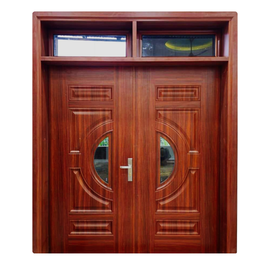 Cửa thép vân gỗ 2 cánh - 48