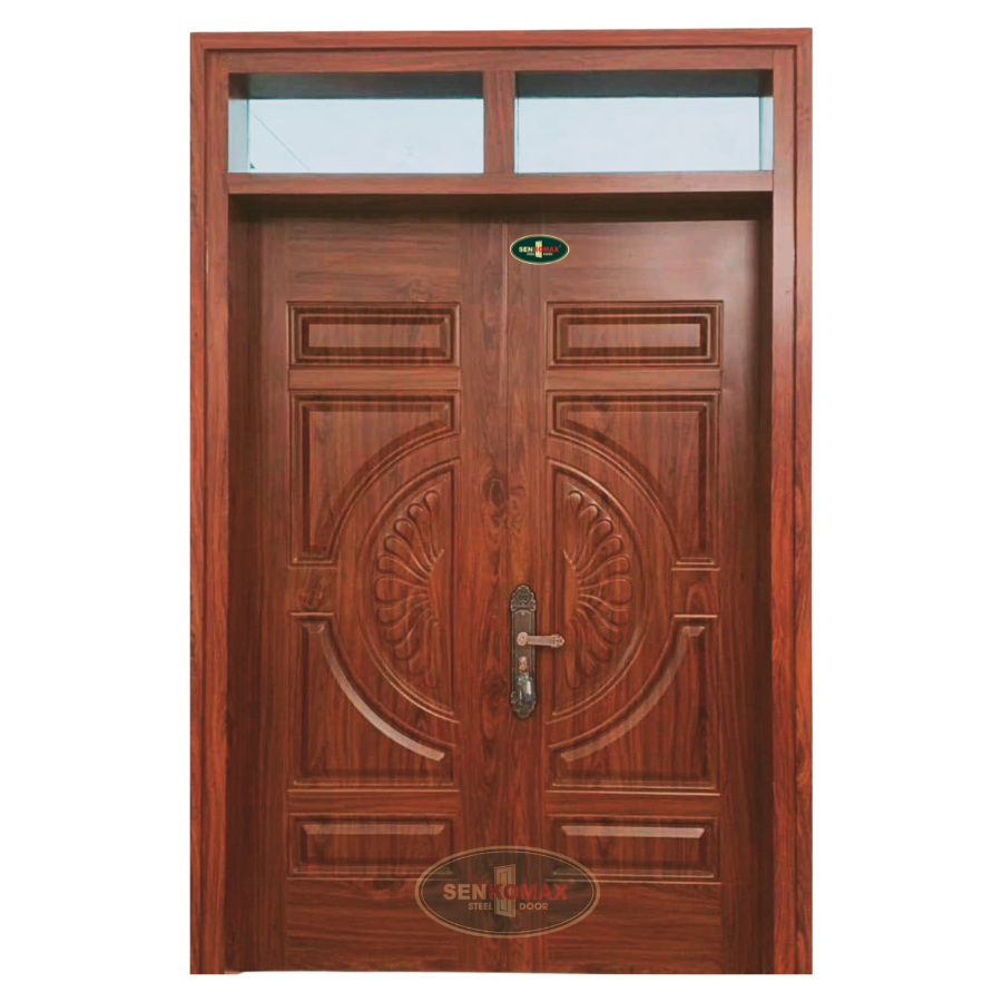 Cửa thép vân gỗ 2 cánh - 46