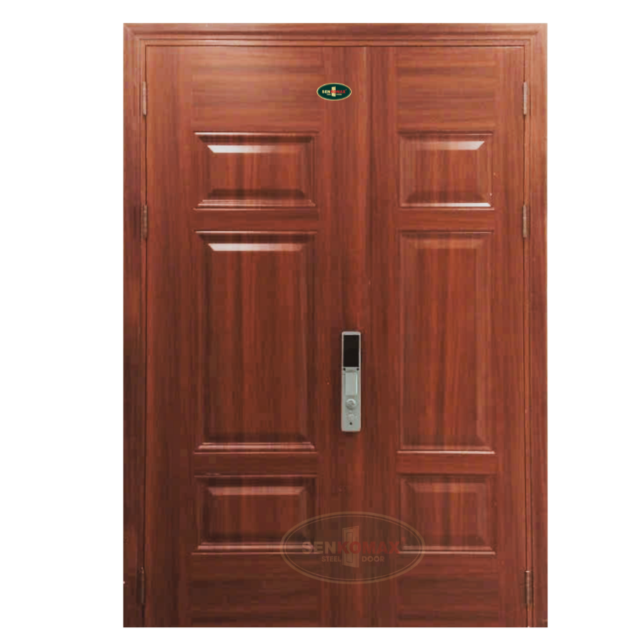Cửa thép vân gỗ 2 cánh - 43