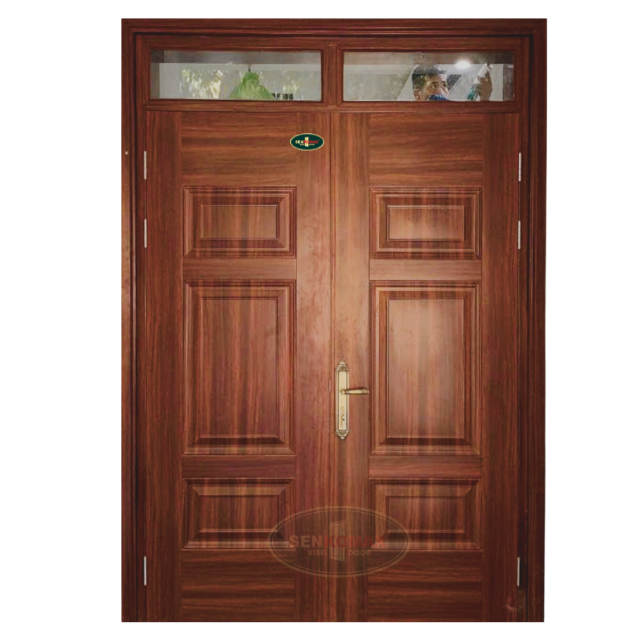 Cửa thép vân gỗ 2 cánh - 44