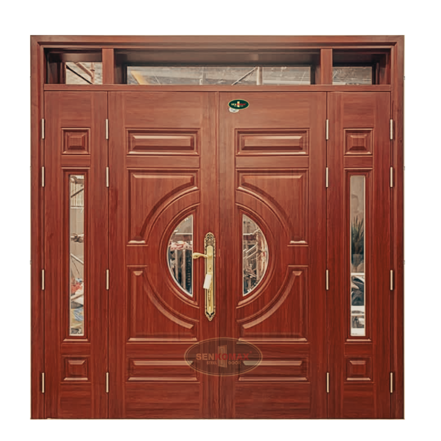 Cửa Thép Vân Gỗ 4 Cánh – 24