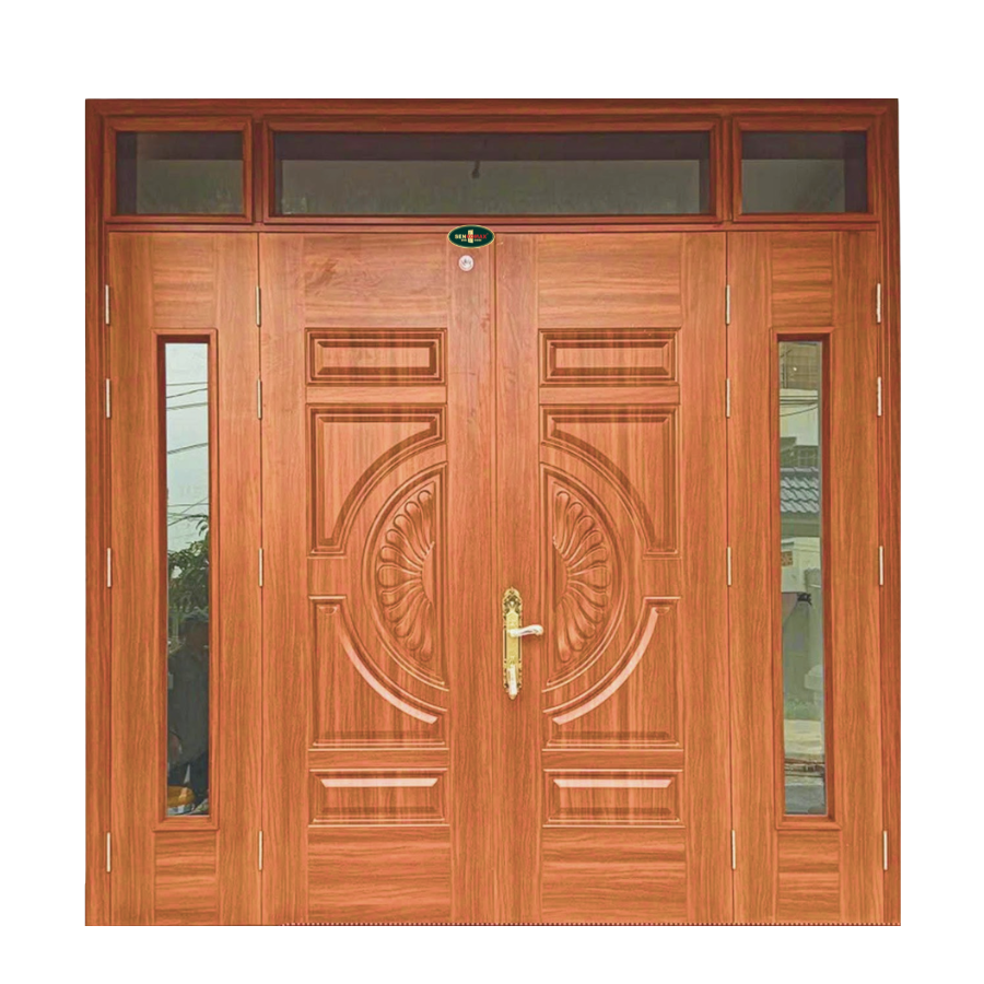 Cửa Thép Vân Gỗ 4 Cánh – 22